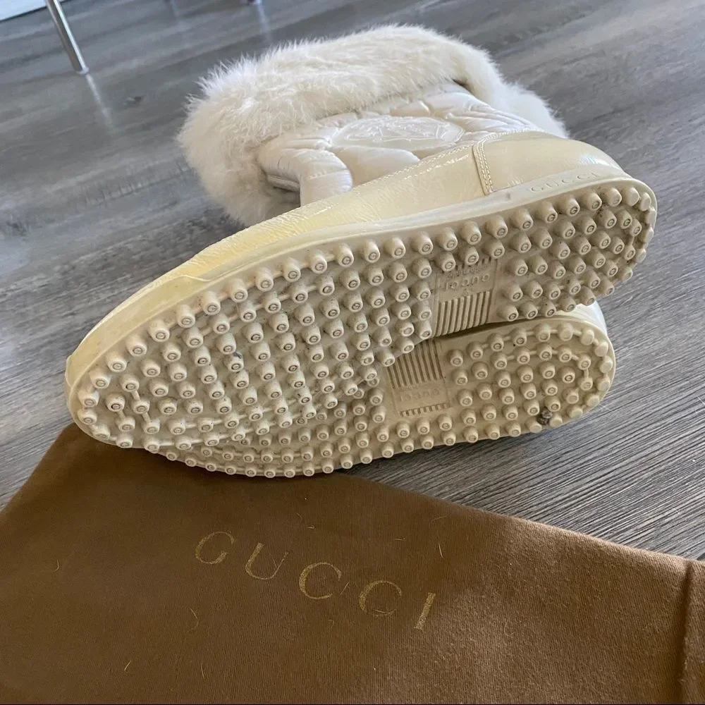 COPY - Gucci Apres Ski Rabbit Fur Lined Quilted Winter Snow Boots Women’s 36.5 … - Picture 7 of 10